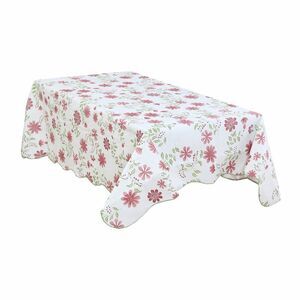 Vinyl Plastic Rectangle Tablecloth Daisy Pattern Waterproof Table Cover 41"x60"